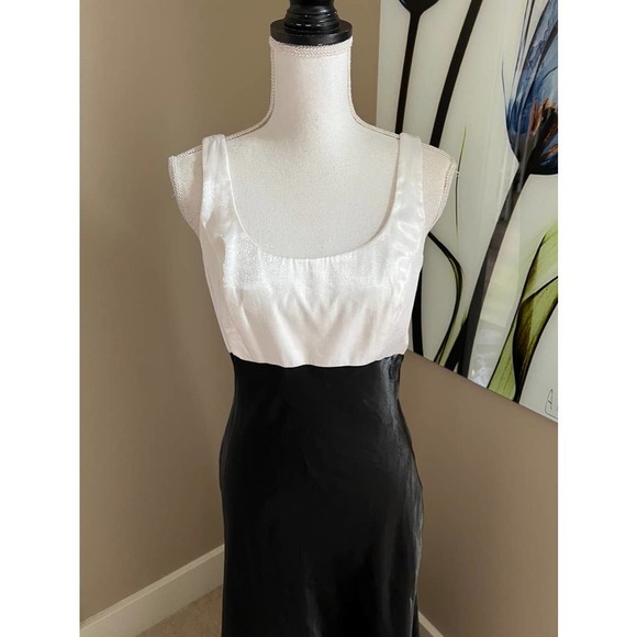 Alex black and white shimmery evening cocktail dress size 8 - Picture 2 of 7